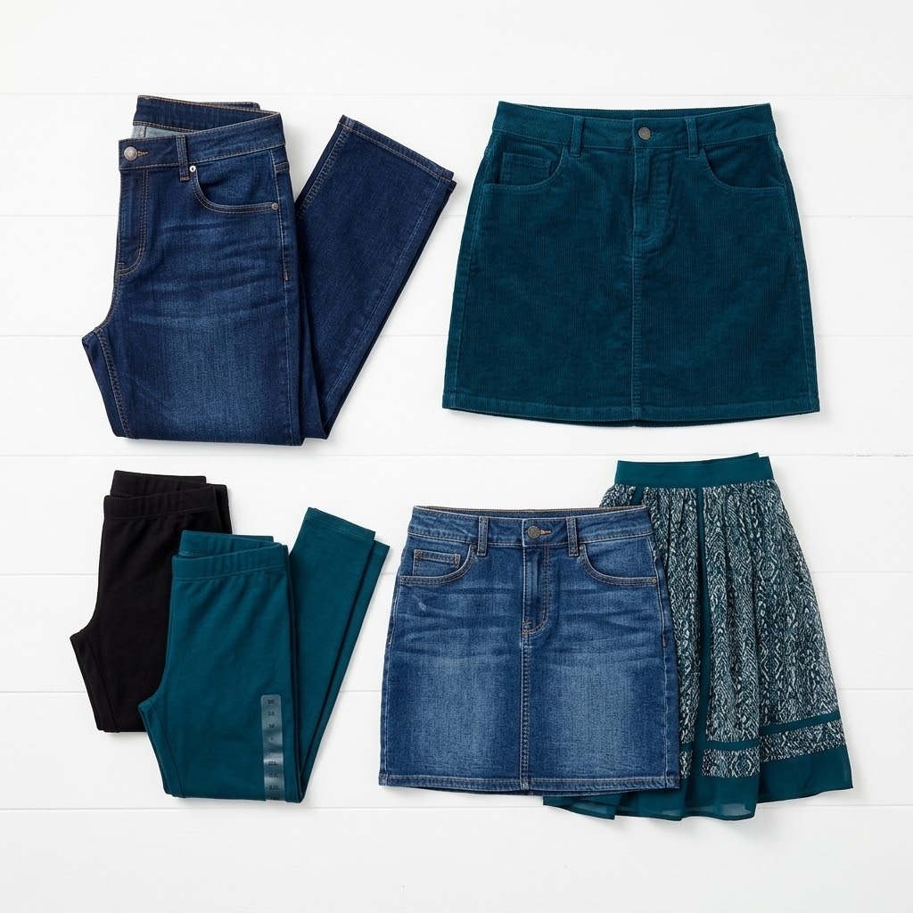 Denim, Skirts & Leggings