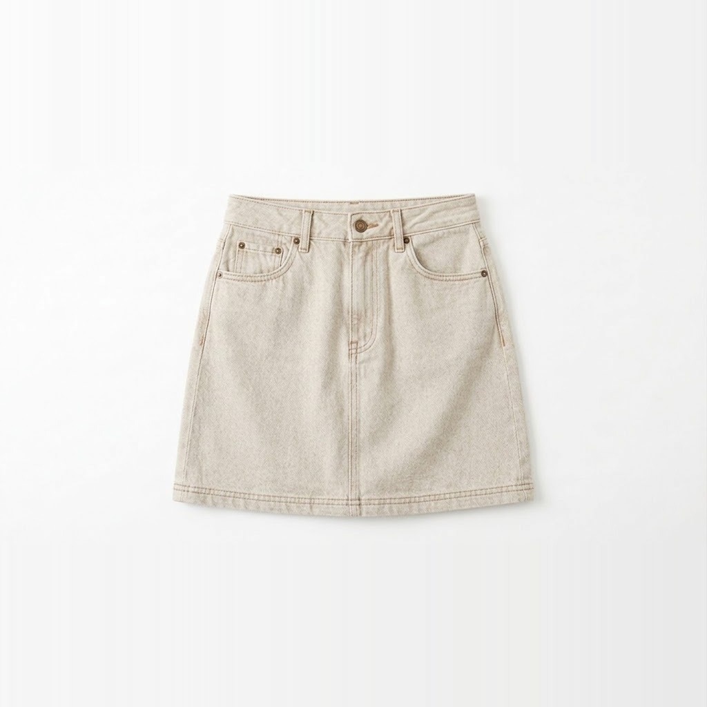 A-Line Denim Mini Skirt 3