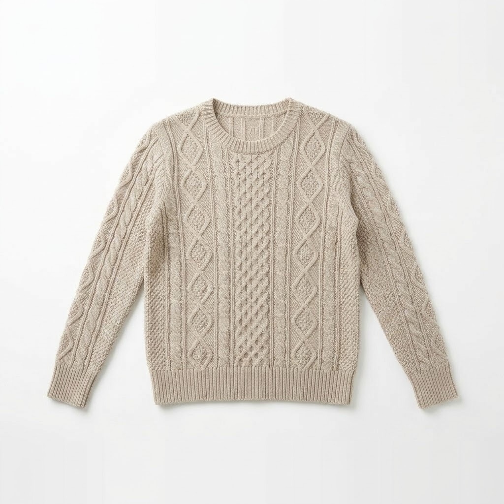 Cable Knit Crewneck Sweater