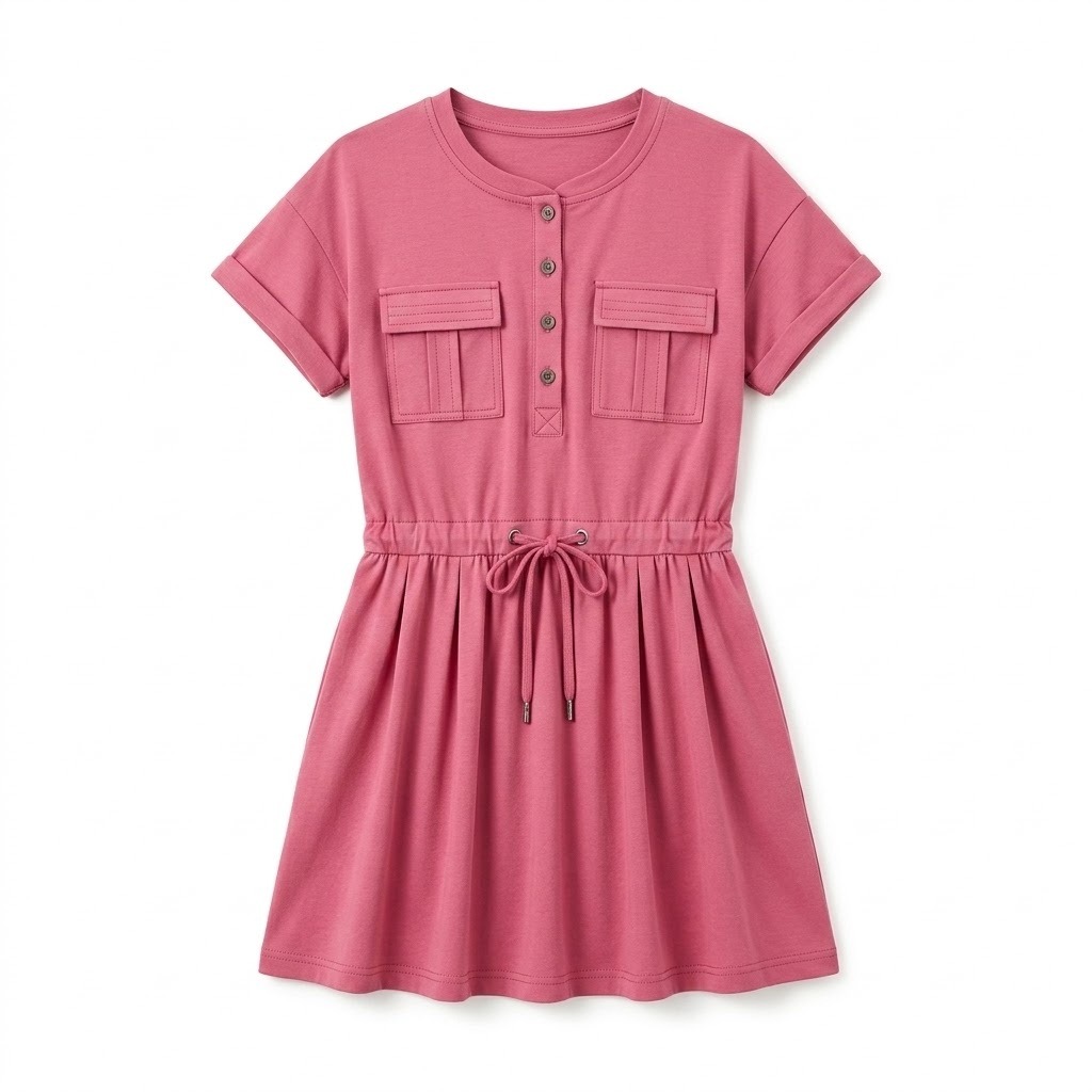 Girls Ruffle Sleeve Dress